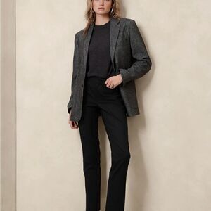 Banana republic wool blend black straight pants 0 new without tags, 31 inseam